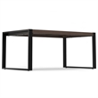 McKenzie 66x40 inch Rectangle Modern Industrial Dining Table in Smoky Gray