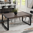 McKenzie 66x40 inch Rectangle Modern Industrial Dining Table in Smoky Gray