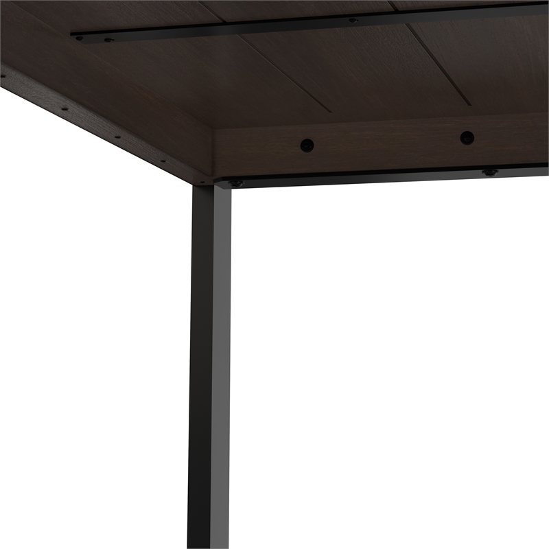 McKenzie 66x40 inch Rectangle Modern Industrial Dining Table in Smoky Gray