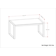 McKenzie 66x40 inch Rectangle Modern Industrial Dining Table in Smoky Gray
