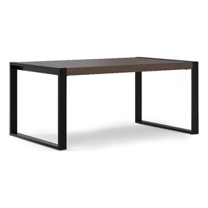 McKenzie 66x40 inch Rectangle Modern Industrial Dining Table in Smoky Gray