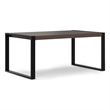 McKenzie 66x40 inch Rectangle Modern Industrial Dining Table in Smoky Gray
