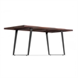 Delta 72 inch x 36 inch Rectangle Modern Industrial Dining Table in Dark Walnut