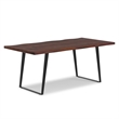 Delta 72 inch x 36 inch Rectangle Modern Industrial Dining Table in Dark Walnut