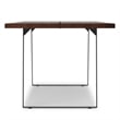 Delta 72 inch x 36 inch Rectangle Modern Industrial Dining Table in Dark Walnut