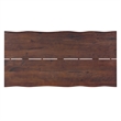 Delta 72 inch x 36 inch Rectangle Modern Industrial Dining Table in Dark Walnut