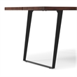 Delta 72 inch x 36 inch Rectangle Modern Industrial Dining Table in Dark Walnut