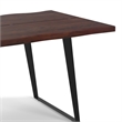 Delta 72 inch x 36 inch Rectangle Modern Industrial Dining Table in Dark Walnut