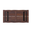 Delta 72 inch x 36 inch Rectangle Modern Industrial Dining Table in Dark Walnut