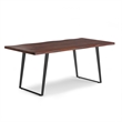 Delta 72 inch x 36 inch Rectangle Modern Industrial Dining Table in Dark Walnut