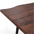 Delta 72 inch x 36 inch Rectangle Modern Industrial Dining Table in Dark Walnut