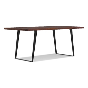 Delta 72 inch x 36 inch Rectangle Modern Industrial Dining Table in Dark Walnut