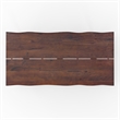 Delta 72 inch x 36 inch Rectangle Modern Industrial Dining Table in Dark Walnut