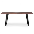 Delta 72 inch x 36 inch Rectangle Modern Industrial Dining Table in Dark Walnut