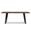Delta 72 inch x 36 inch Rectangle Modern Industrial Dining Table in Dark Walnut