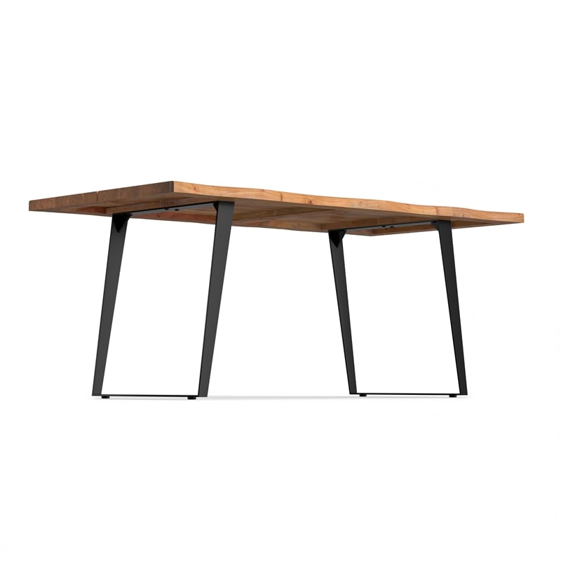delta 72 inch x 36 inch rectangle modern industrial dining table in natural