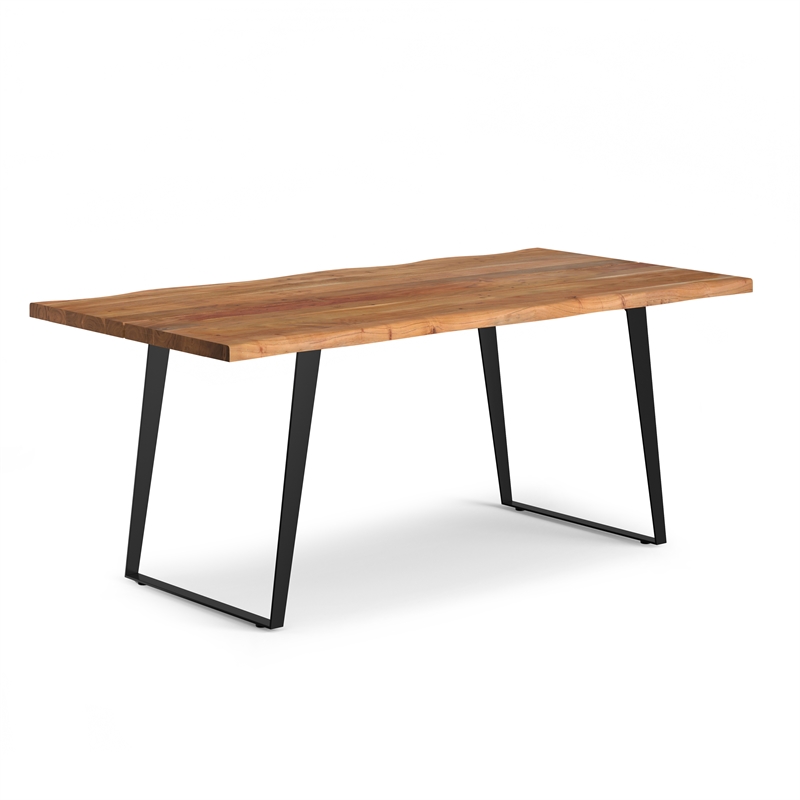 delta 72 inch x 36 inch rectangle modern industrial dining table in natural