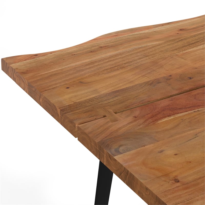 delta 72 inch x 36 inch rectangle modern industrial dining table in natural