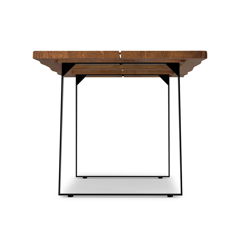 delta 72 inch x 36 inch rectangle modern industrial dining table in natural