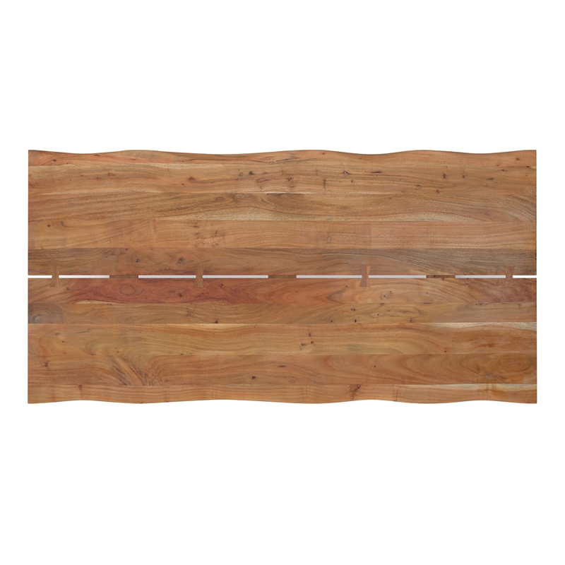 delta 72 inch x 36 inch rectangle modern industrial dining table in natural