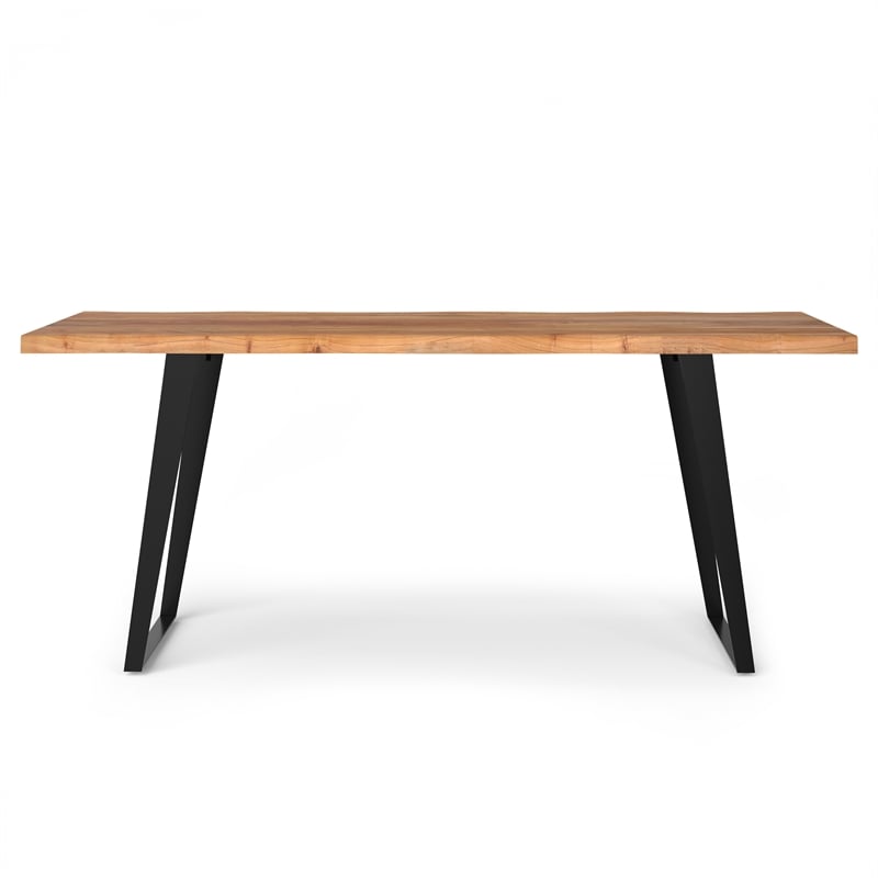 delta 72 inch x 36 inch rectangle modern industrial dining table in natural