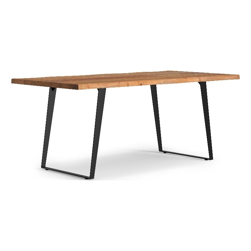 Delta 72 inch x 36 inch Rectangle Modern Industrial Dining Table in Natural