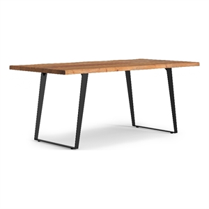 Delta 72 inch x 36 inch Rectangle Modern Industrial Dining Table in Natural