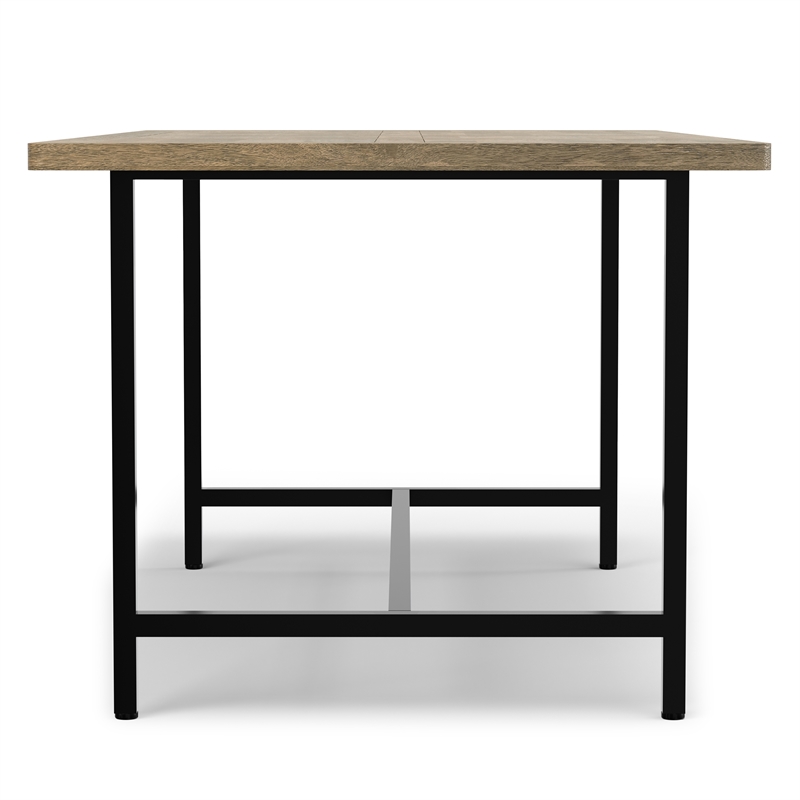 Campbell 72 x 36 inch Rectangle Modern Industrial Dining Table in Gray Wash