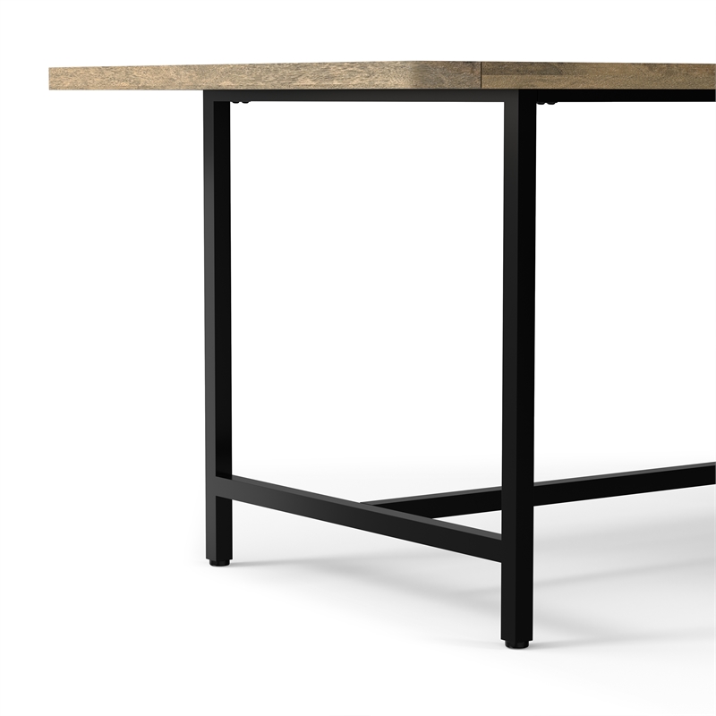 Campbell 72 x 36 inch Rectangle Modern Industrial Dining Table in Gray Wash