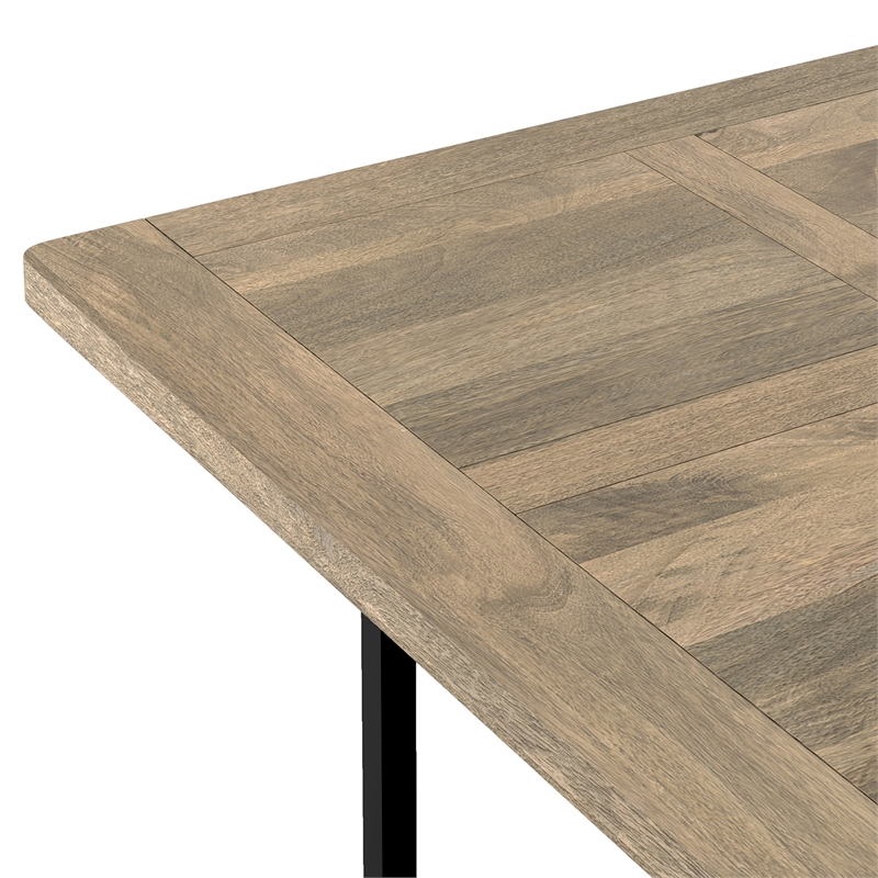 campbell 72 x 36 inch rectangle modern industrial dining table in gray wash