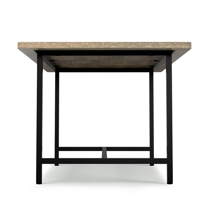 campbell 72 x 36 inch rectangle modern industrial dining table in gray wash