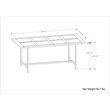 Campbell 72 x 36 inch Rectangle Modern Industrial Dining Table in Gray Wash