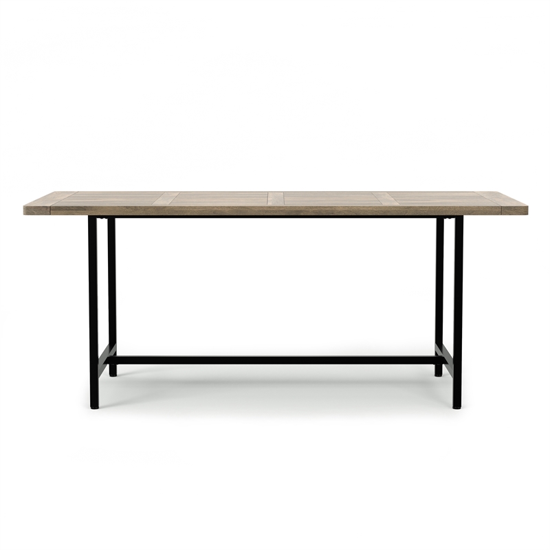campbell 72 x 36 inch rectangle modern industrial dining table in gray wash