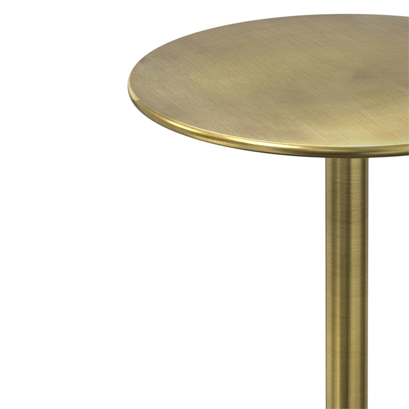 Melene  12 inch Wide Metal Side Table in Gold/Gray