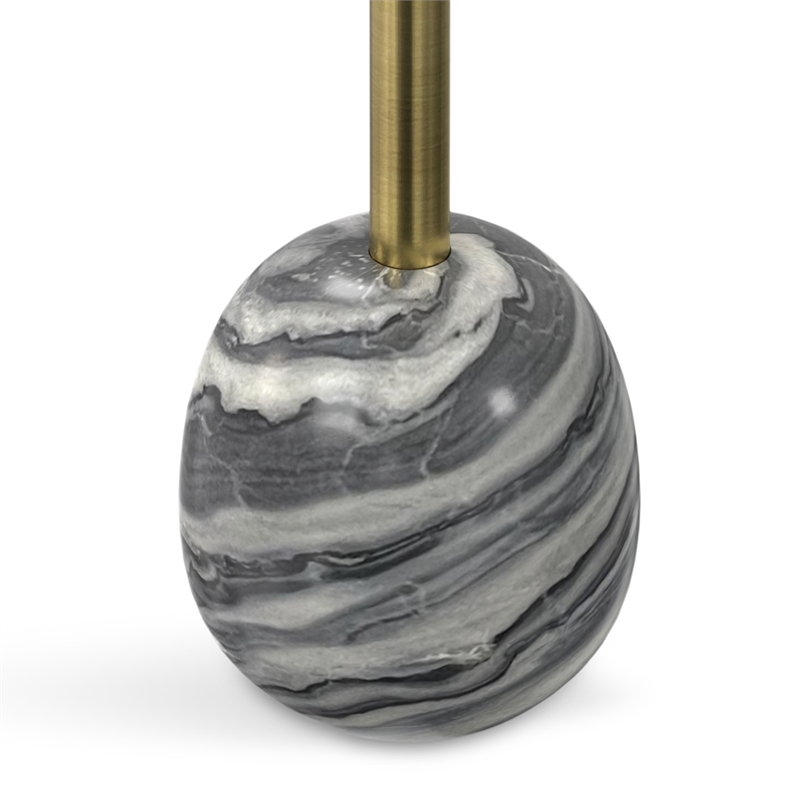 Melene  12 inch Wide Metal Side Table in Gold/Gray