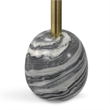 Melene  12 inch Wide Metal Side Table in Gold/Gray