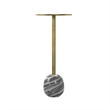 Melene  12 inch Wide Metal Side Table in Gold/Gray
