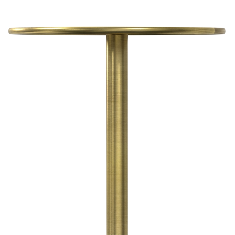 Melene  12 inch Wide Metal Side Table in Gold/Gray