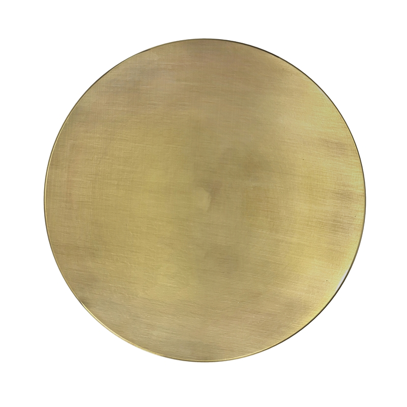Melene  12 inch Wide Metal Side Table in Gold/Gray