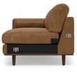 Morrison Left Sectional 102 inch Wide Sofa Sectional in Caramel Brown Leather