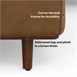 Morrison Left Sectional 102 inch Wide Sofa Sectional in Caramel Brown Leather