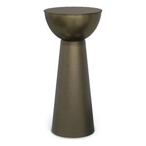 Surrey 12 inch Wide Metal Side Table in Antique Gold