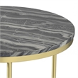 Ashley 16 inch Wide Metal 2 Pc Nesting Table in Gold