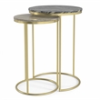 Ashley 16 inch Wide Metal 2 Pc Nesting Table in Gold