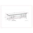 Artisan SOLID WOOD 72 inch Wide Transitional TV Media Stand in Russet Brown