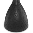 Myles Modern 16 inch Wide Metal Side Table in Black & Fully Assembled