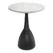 Myles Modern 16 inch Wide Metal Side Table in Black & Fully Assembled