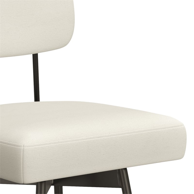 Giselle Modern Swivel Bar Stool (Setof 2) in Natural  Polyester Linen