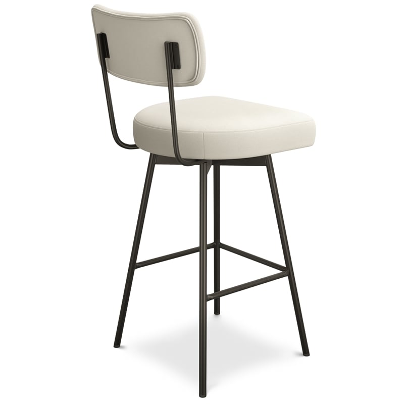 Giselle Modern Swivel Bar Stool (Setof 2) in Natural  Polyester Linen