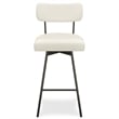 Giselle Modern Swivel Bar Stool (Setof 2) in Natural  Polyester Linen